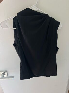Abercrombie & Fitch Black Draped Sleeveless Top